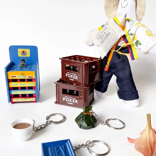 Destapador canasta de cervezas colombiana, souvenir nostálgico para colombianos en USA – CloClo Marketplace.