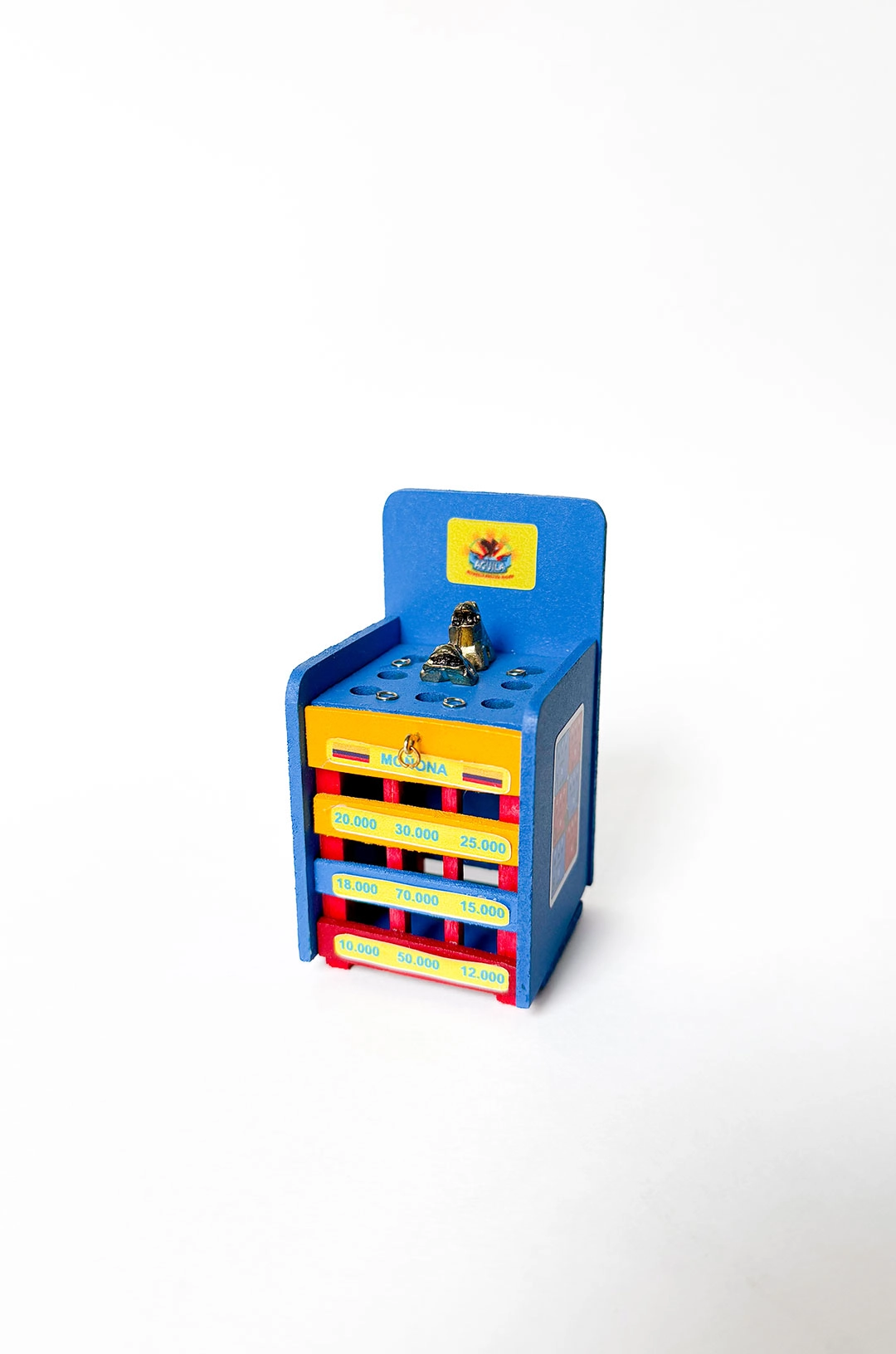 Rana decorativa colombiana, pieza de decoración para hogares de colombianos en USA.